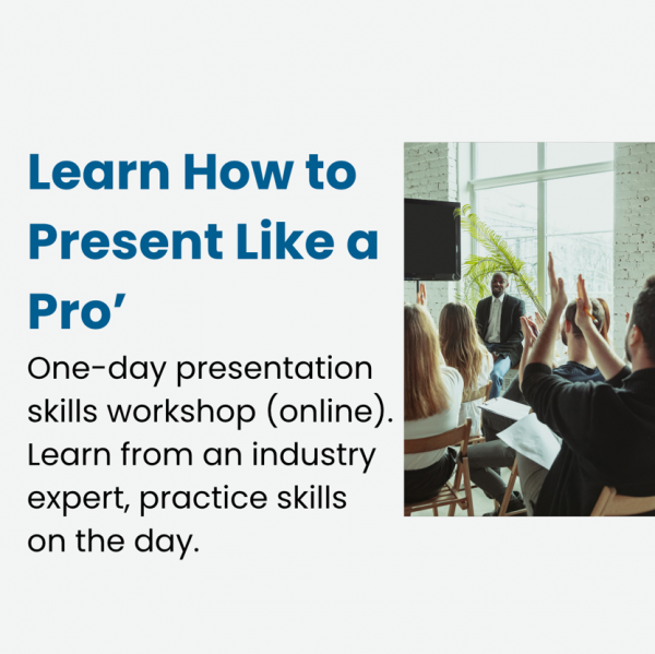 Skilled professional presenter in action