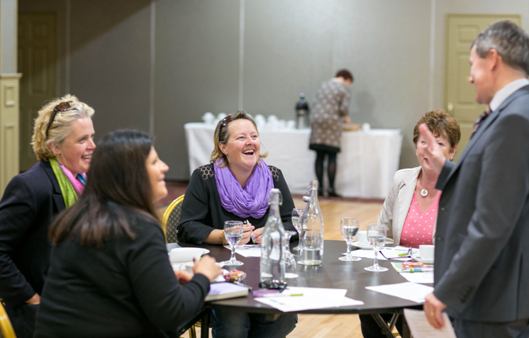 Business owners at a business education event