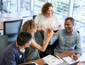 High performing team in action